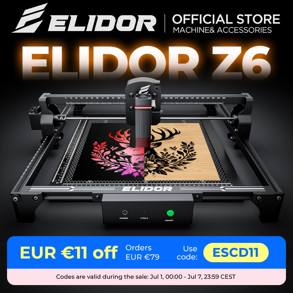 Industrial Laser Blasting - ELIDOR Z6 6W Laser Engraver and