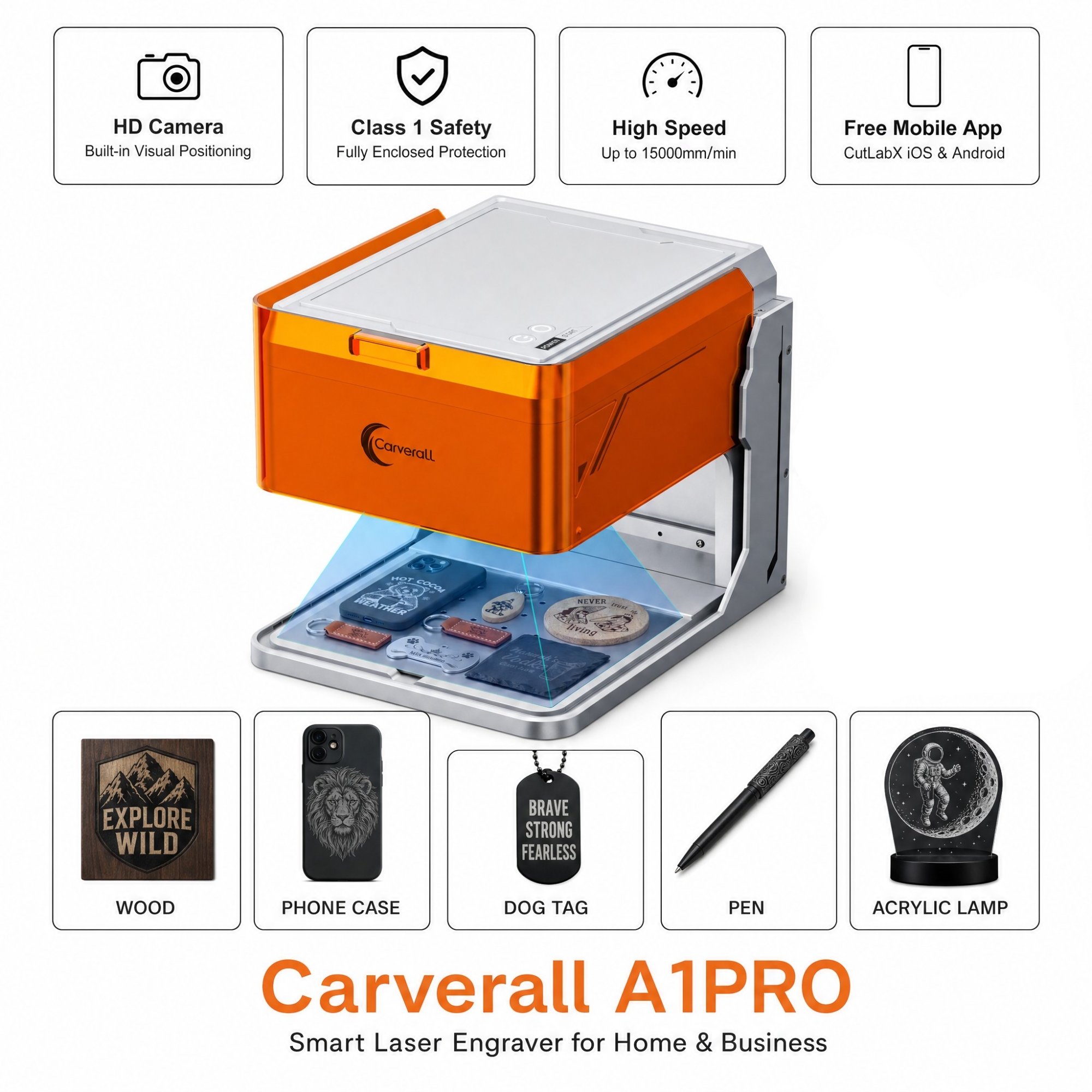 Carverall A1PRO Desktop Laser  - Industrial Laser Equipment recensione e prezzo