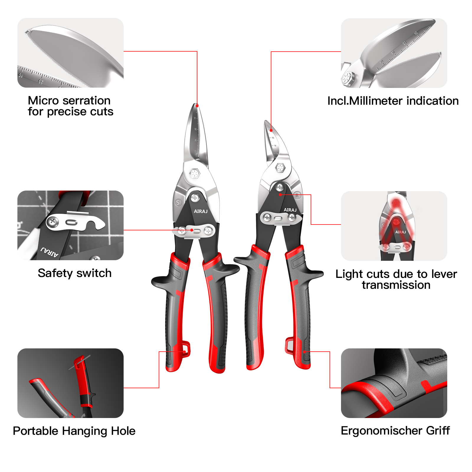 AIRAJ  Aviation Scissor Tin Sn - Industrial Laser Drill recensione e prezzo