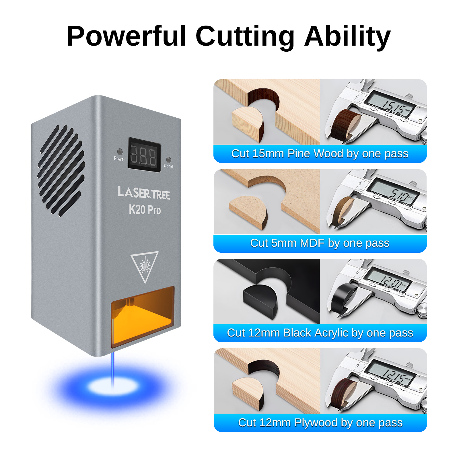 LASER TREE K20 20W Optical Pow - Industrial Laser Cutter recensione e prezzo