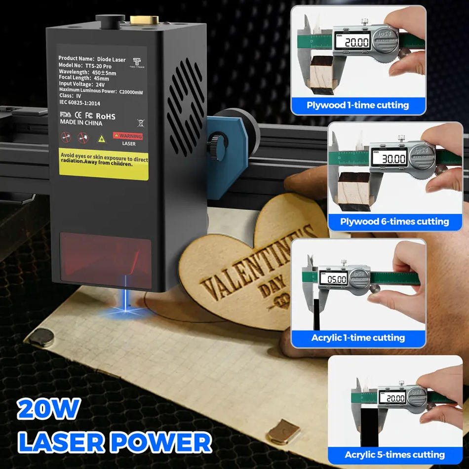 TWO TREES TTS pro 20W Desktop  - Industrial Grade Laser Engraver recensione e prezzo