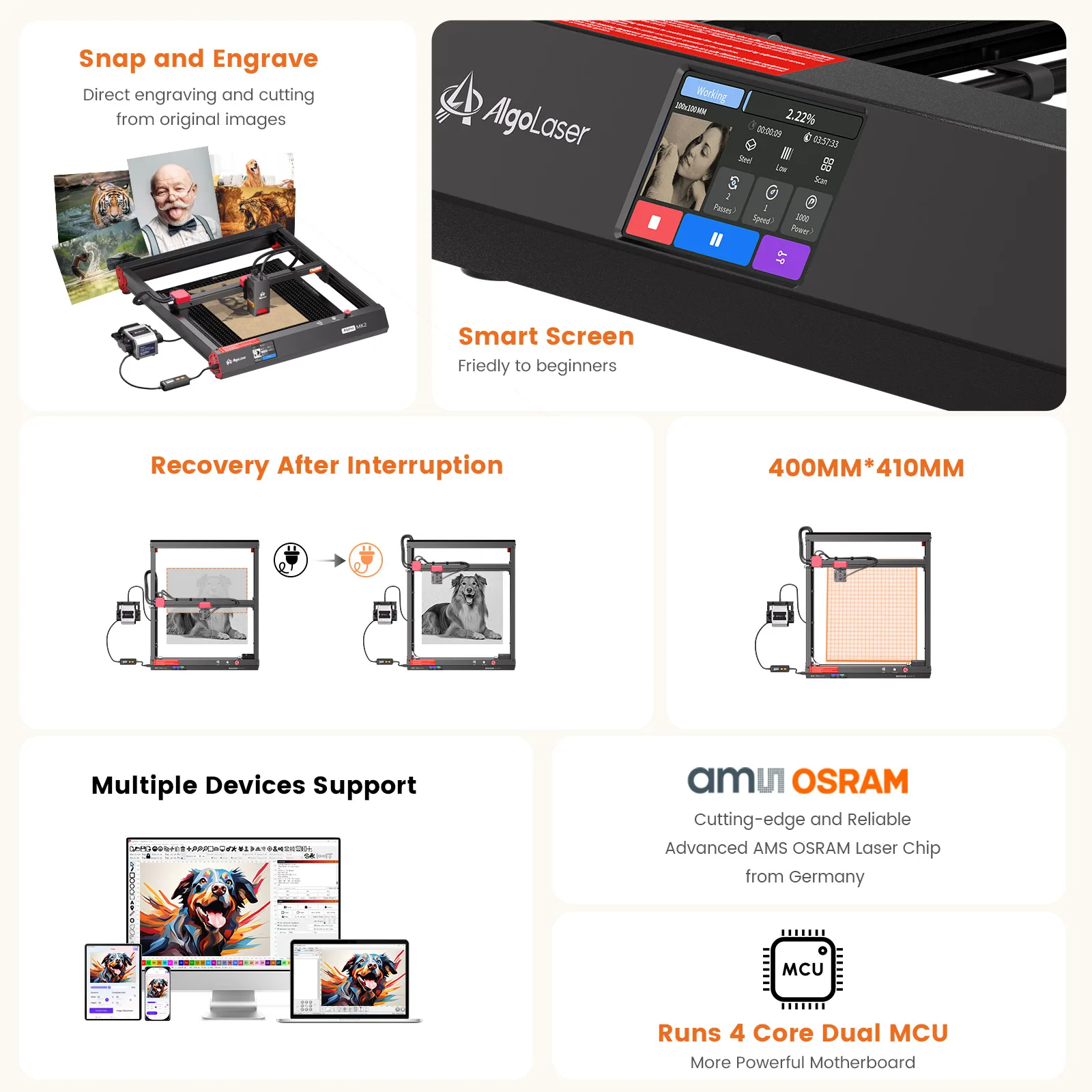 Algolaser Alpha MK2 20W Laser  - Acrylic Cutting Machine recensione e prezzo