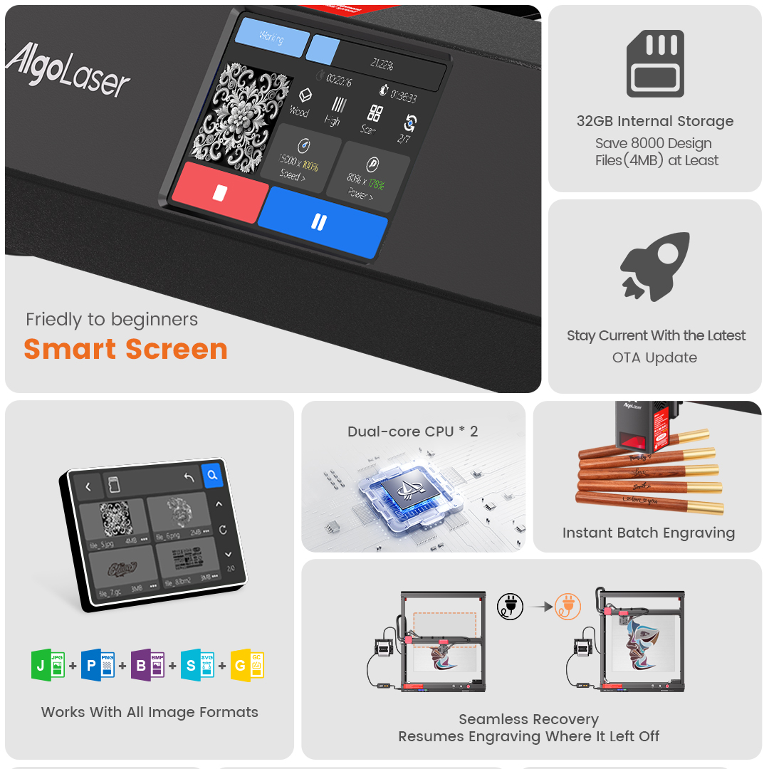 AlgoLaser Alpha MK2 20W Touch  - Industrial Laser Cutter recensione e prezzo
